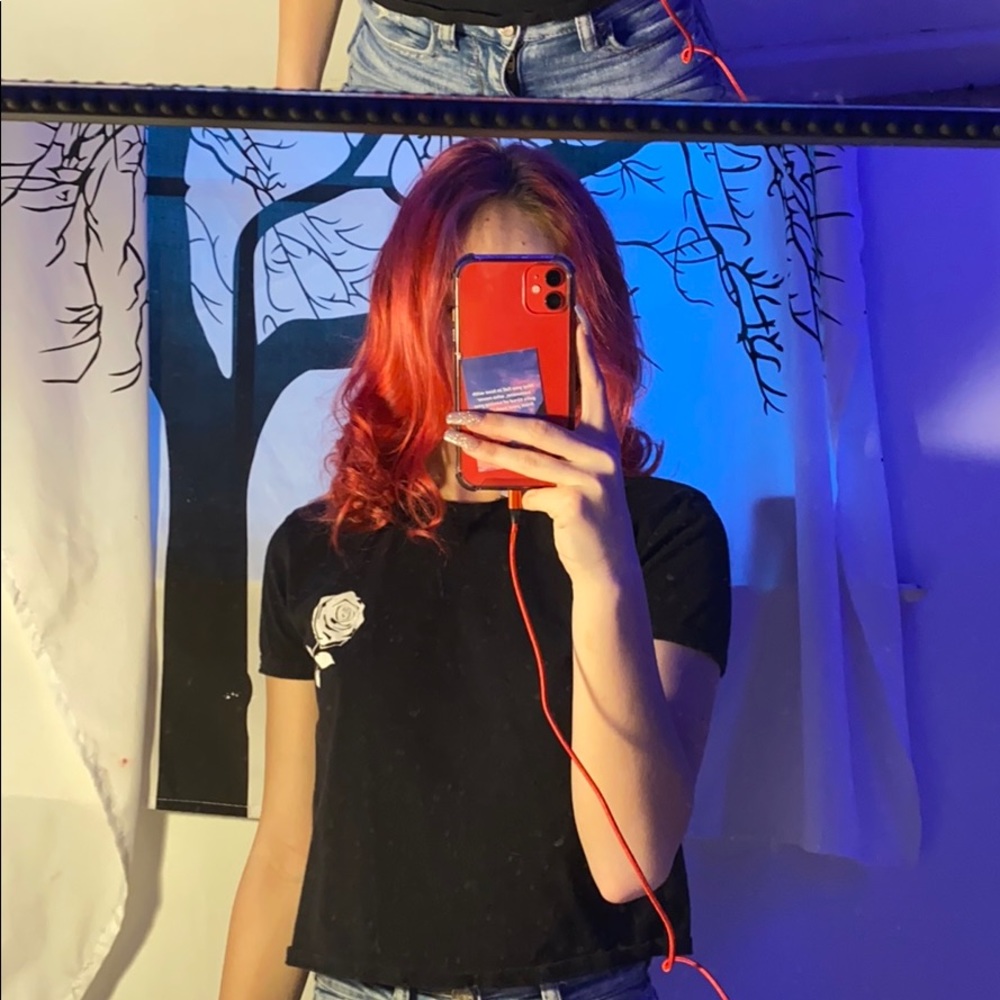 Black crop top